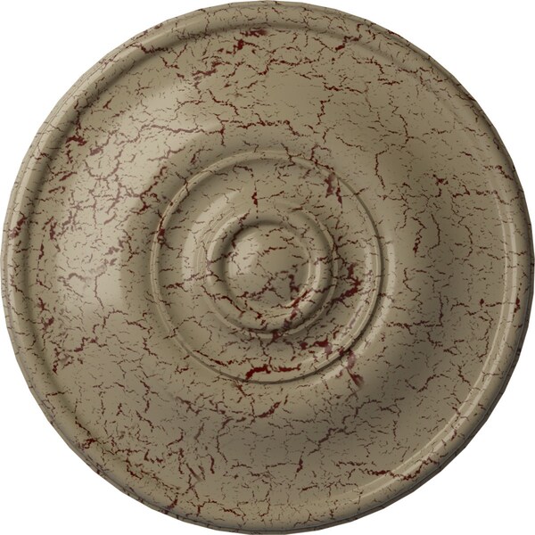 Ekena Millwork Jefferson Ceiling Medallion (Fits Canopies up to 2 7/8"), 11 3/4"OD x 3/8"P, Gobi Desert Crackle CM12JEGDC - main